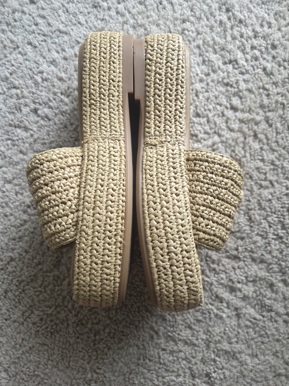 Coach Woven Slide Sandals in Natural Straw - Picture 6 of 6